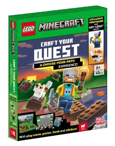 LEGO® Minecraft™: Craft Your Quest - A Choose-Your-Path Experience (with exclusive minifigure, LEGO pieces, play scene, poster, book and stickers)